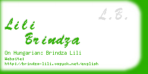 lili brindza business card